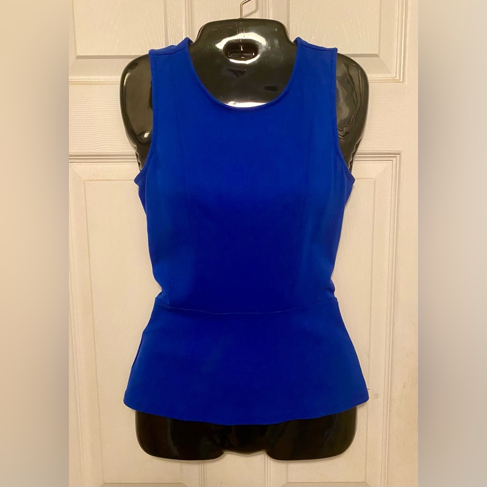 CACHE Peplum Sleeveless Fitted Top, Shirt Sz XS